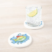 Happy Nowruz Zandsteen Onderzetter (Zijkant)