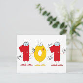 Happy Number 101 Briefkaart (Staand voorkant)