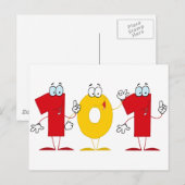 Happy Number 101 Briefkaart (Voorkant / Achterkant)