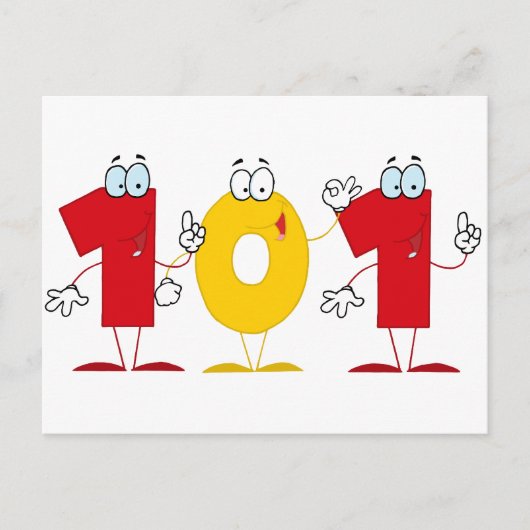 Happy Number 101 Briefkaart (Voorkant)