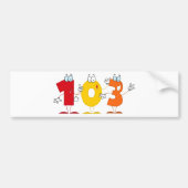 Happy Number 103 Bumpersticker (Voorkant)