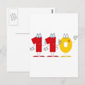 Happy Number 110 Briefkaart (Voorkant / Achterkant)