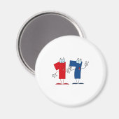 Happy Number 17 Magneet (Voorkant / Achterkant)