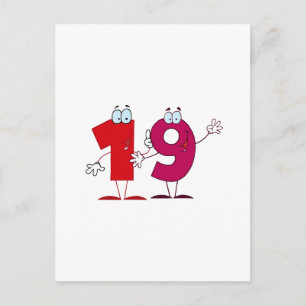 Happy Number 19 Briefkaart