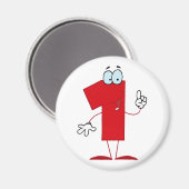Happy Number 1 Magneet (Voorkant / Achterkant)