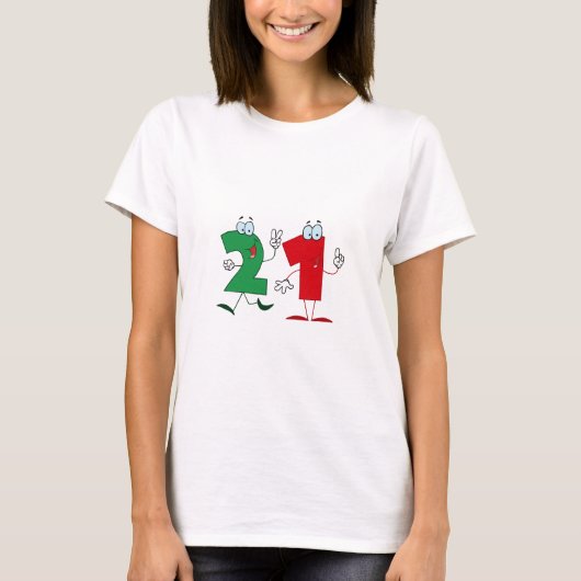 Happy Number 21 T-shirt (Voorkant)