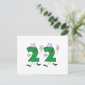 Happy Number 22 Briefkaart (Staand voorkant)