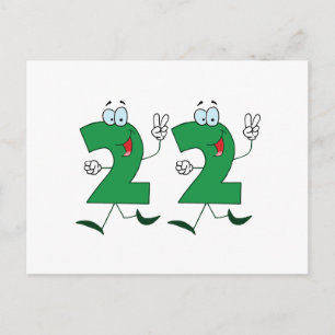 Happy Number 22 Briefkaart