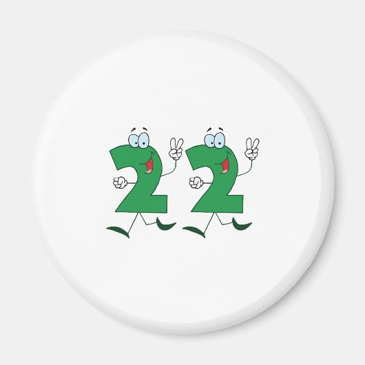 Happy Number 22 Magneet (Voorkant)