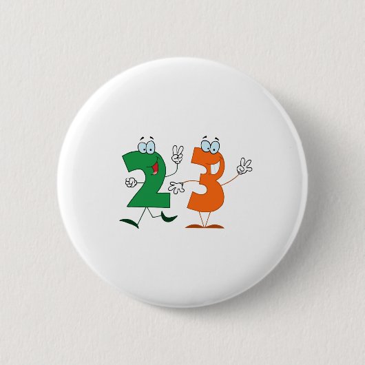 Happy Number 23 Ronde Button 5,7 Cm (Voorkant)