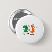 Happy Number 23 Ronde Button 5,7 Cm (Voorkant /achterkant)