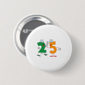 Happy Number 25 Ronde Button 5,7 Cm (Voorkant /achterkant)