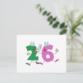 Happy Number 26 Briefkaart (Staand voorkant)