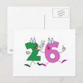 Happy Number 26 Briefkaart (Voorkant / Achterkant)