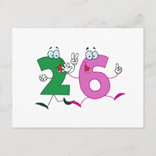 Happy Number 26 Briefkaart