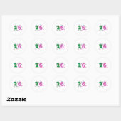 Happy Number 26 Ronde Sticker (Vel)