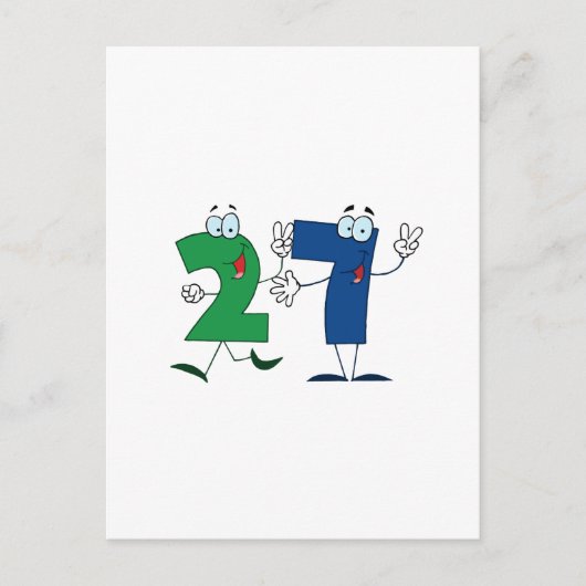 Happy Number 27 Briefkaart (Voorkant)