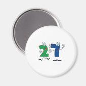 Happy Number 27 Magneet (Voorkant / Achterkant)