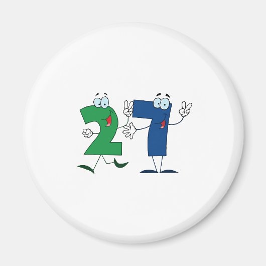 Happy Number 27 Magneet (Voorkant)
