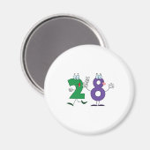 Happy Number 28 Magneet (Voorkant / Achterkant)