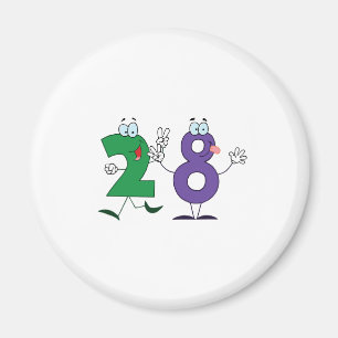 Happy Number 28 Magneet