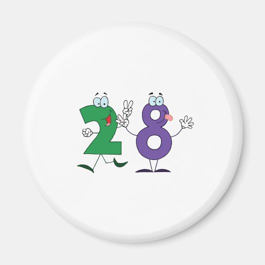 Happy Number 28 Magneet (Voorkant)