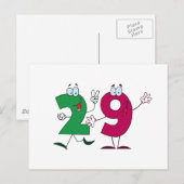 Happy Number 29 Briefkaart (Voorkant / Achterkant)