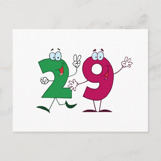 Happy Number 29 Briefkaart (Voorkant)