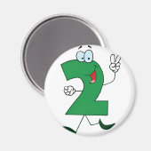 Happy Number 2 Magneet (Voorkant / Achterkant)