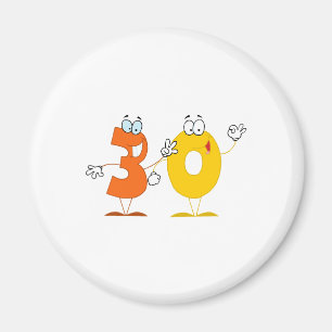 Happy Number 30 Magneet