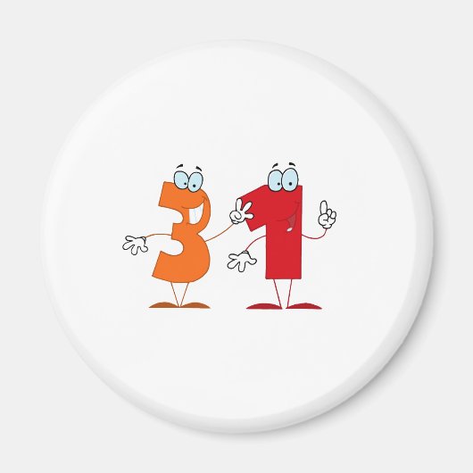 Happy Number 31 Magneet (Voorkant)