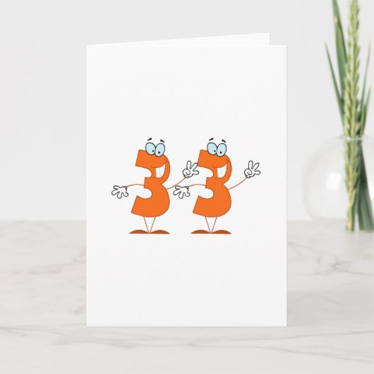 Happy Number 33 Kaart (Voorkant)
