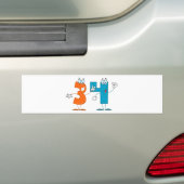 Happy Number 34 Bumpersticker (Op auto)