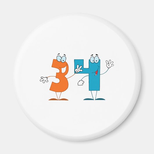 Happy Number 34 Magneet (Voorkant)