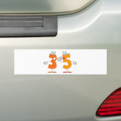 Happy Number 35 Bumpersticker (Op auto)