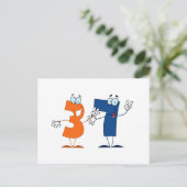 Happy Number 37 Briefkaart (Staand voorkant)
