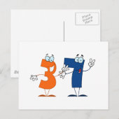 Happy Number 37 Briefkaart (Voorkant / Achterkant)
