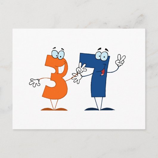 Happy Number 37 Briefkaart (Voorkant)