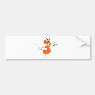 Happy Number 3 Bumpersticker
