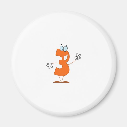 Happy Number 3 Magneet (Voorkant)