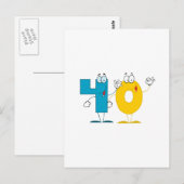 Happy Number 40 Briefkaart (Voorkant / Achterkant)