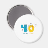 Happy Number 40 Magneet (Voorkant / Achterkant)