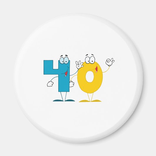 Happy Number 40 Magneet (Voorkant)
