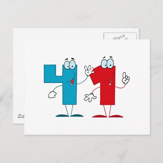 Happy Number 41 Briefkaart (Voorkant / Achterkant)