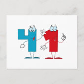 Happy Number 41 Briefkaart (Voorkant)