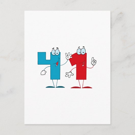 Happy Number 41 Briefkaart (Voorkant)