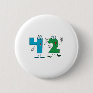 Happy Number 42 Ronde Button 5,7 Cm