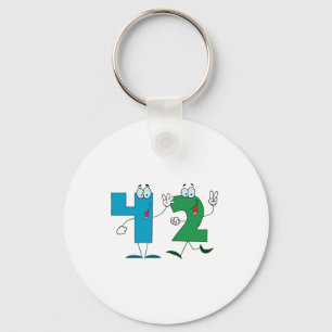 Happy Number 42 Sleutelhanger