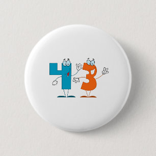 Happy Number 43 Ronde Button 5,7 Cm