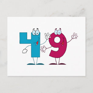 Happy Number 49 Briefkaart